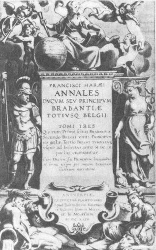 Барокко. П. П. Рубенс. Иллюстрация к 'Аналлам' Ф. Харасуа. Антверпен, 1623. Гравюра на меди.