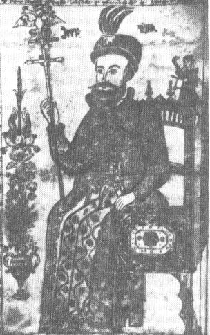 Вахтанг IV. Миниатюра неизвестного художника. 1702-24.